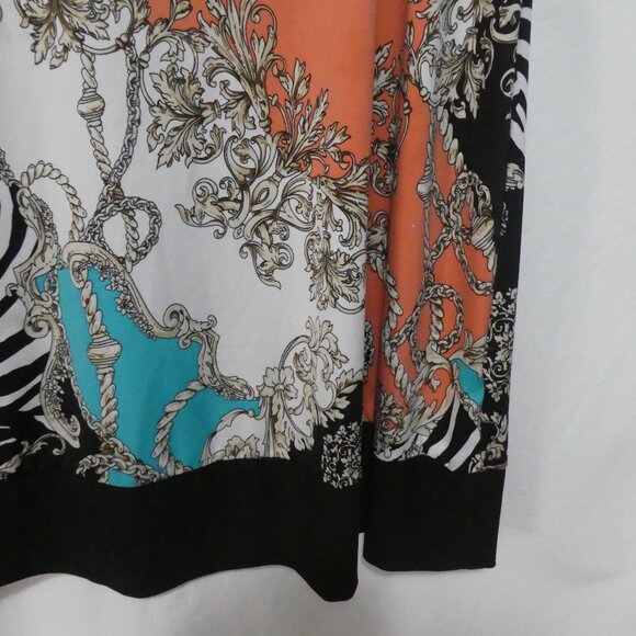 STUDIO By Tiana B | large | Vibrant Colorful Patterned Short Sleeve Dress - Picture 8 of 14